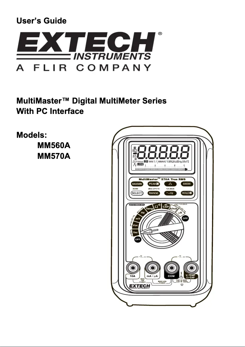Imagen de la primera página del manual del dispositivo MM560A