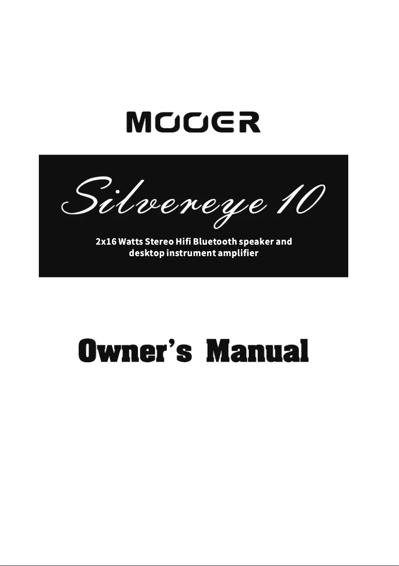 Página 1 del manual Manual de usuario Mooer Silvereye 10