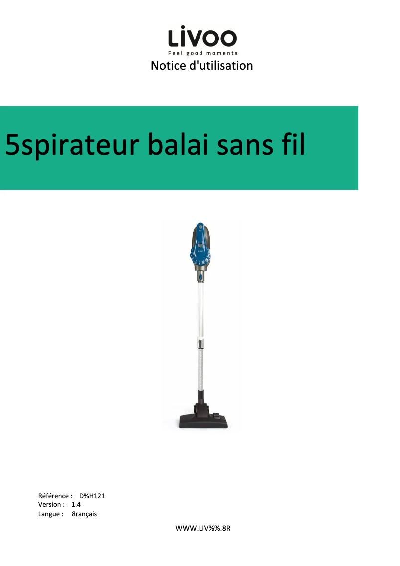 Imagen de la primera página del manual del dispositivo DOH121