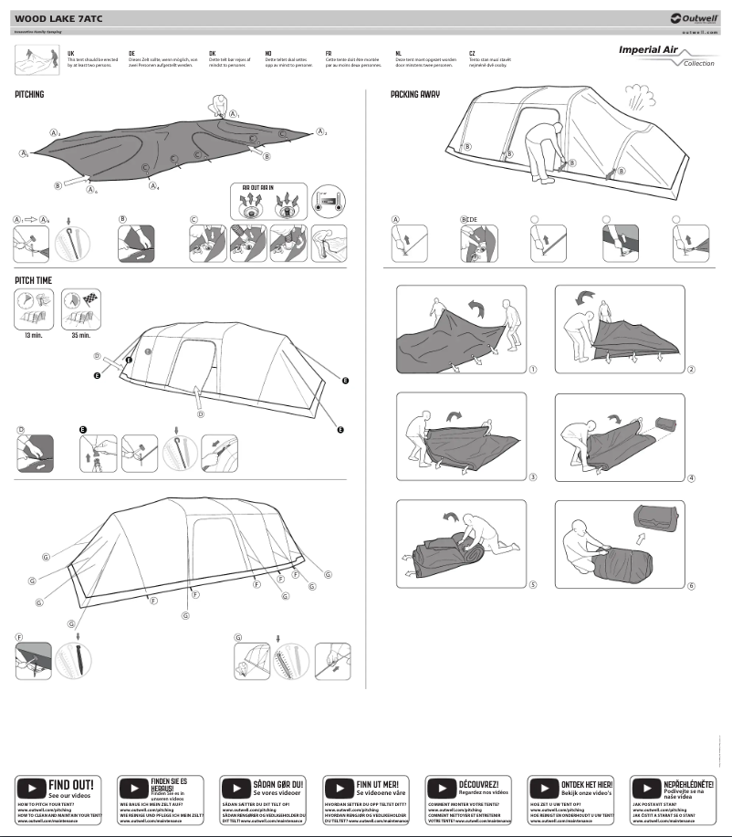 Página nº 1 - Guía de instalación Outwell Wood Lake 7ATC