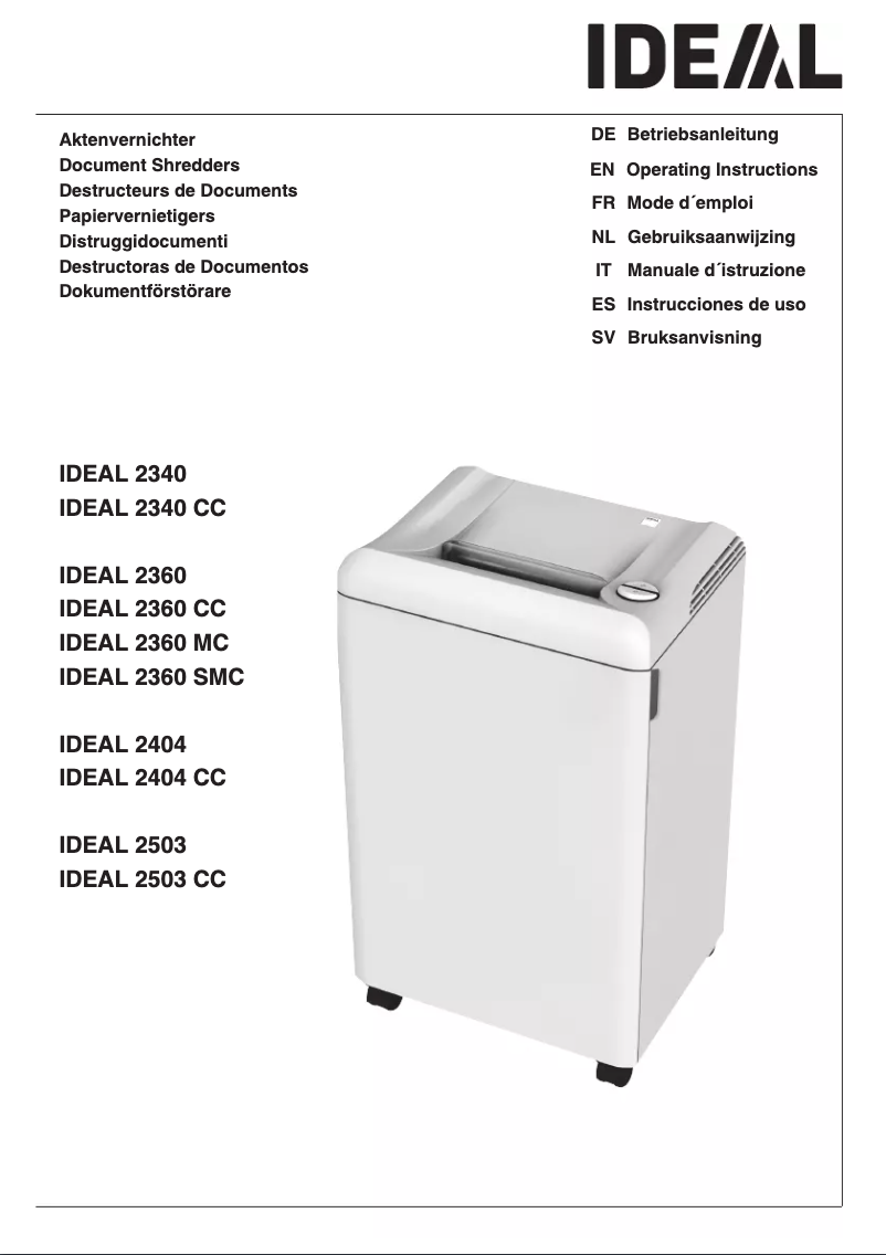 Página 1 del manual Manual de usuario Ideal 2340 CC
