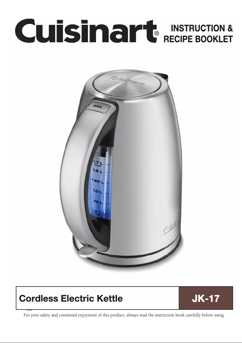 Página nº 1 - Manual de usuario Cuisinart JK-17