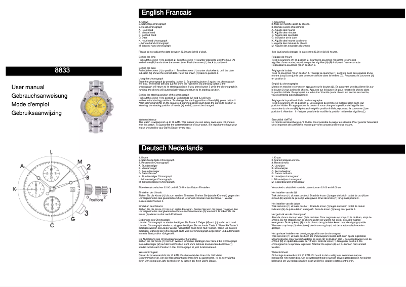 Imagen de la primera página del manual del dispositivo 8833
