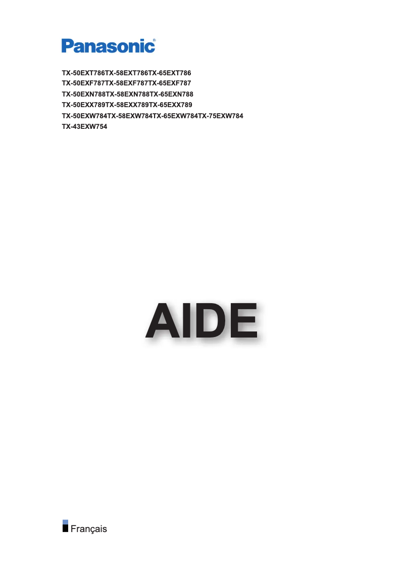 Imagen de la primera página del manual del dispositivo Viera TX-75EXW784