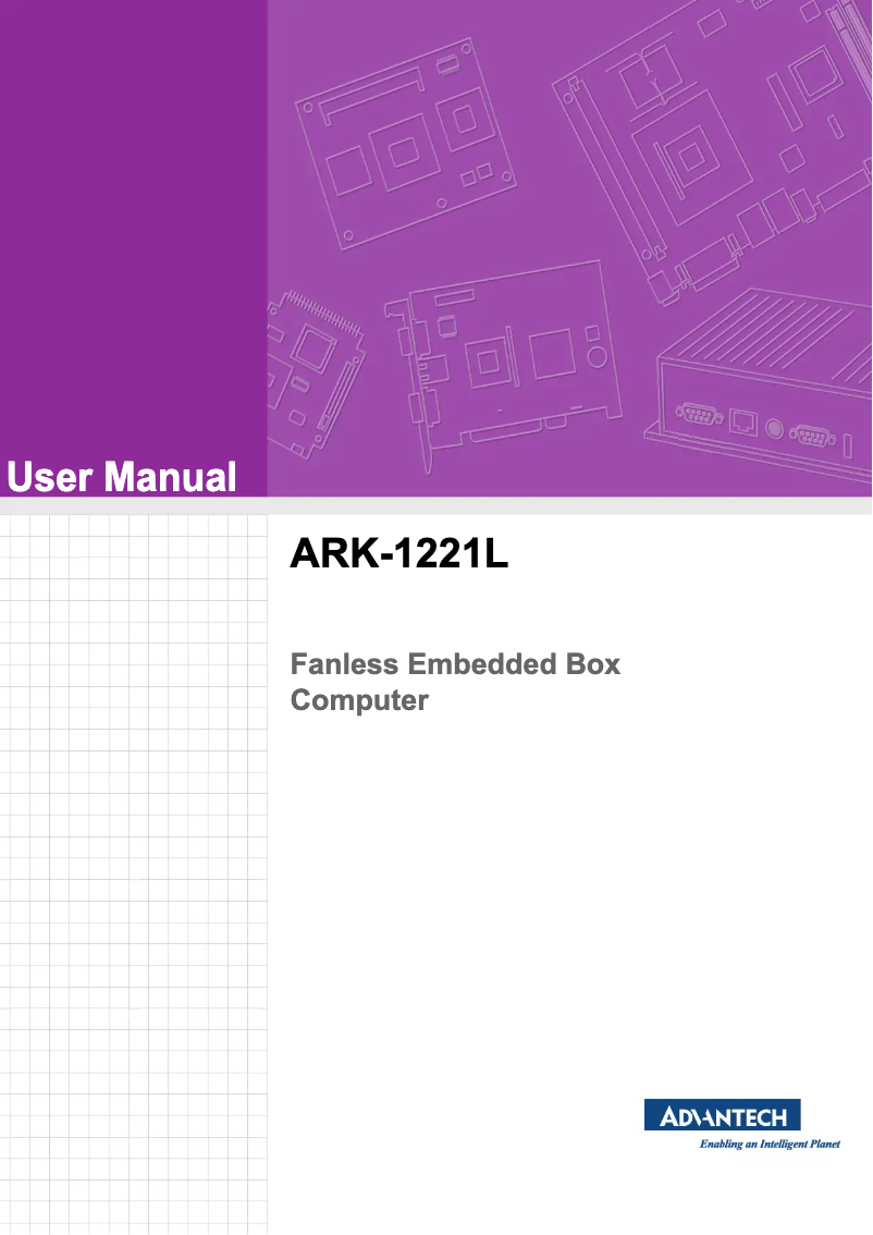 Imagen de la primera página del manual del dispositivo ARK-1221L-S5A1