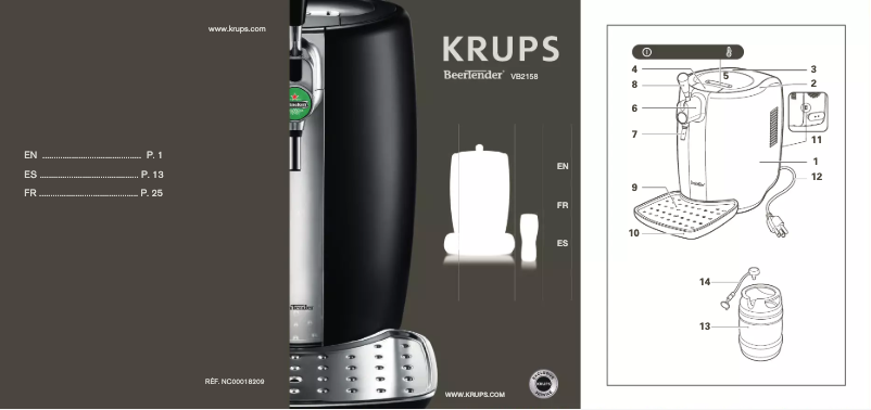 Página 1 del manual Manual de usuario Krups BeerTender B80
