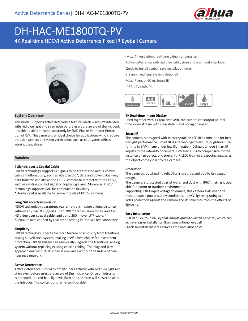 Imagen de la primera página del manual del dispositivo HAC-ME1800TQ-PV