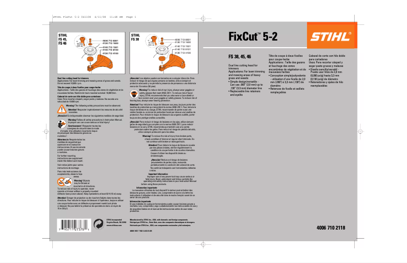 Página 1 del manual Manual de usuario Stihl FixCut 5-2