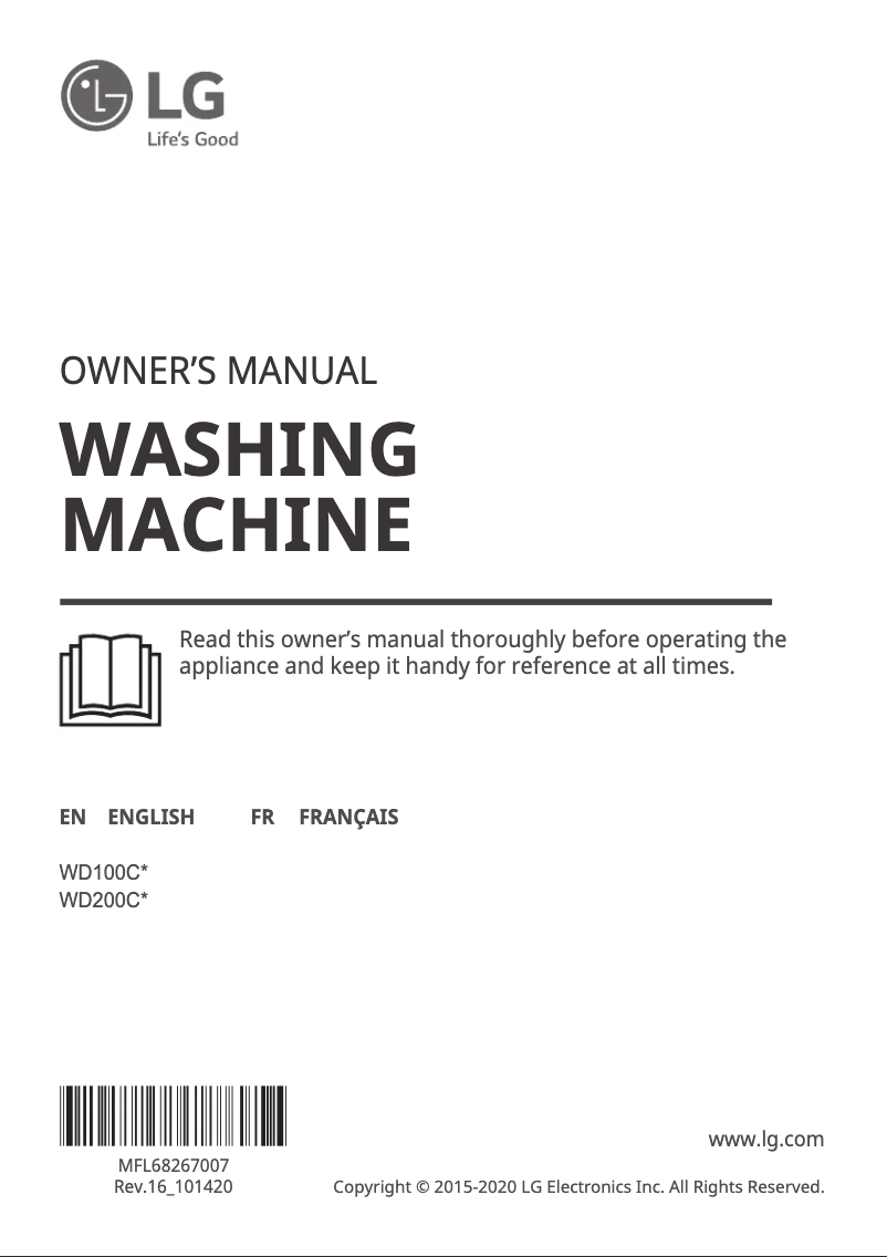 Página nº 1 - Manual de usuario LG WD100CK