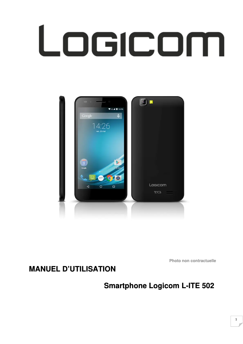 Página 1 del manual Manual de usuario Logicom L-ite 502
