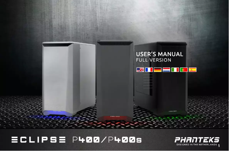 Página 1 del manual Manual de usuario Phanteks Eclipse P400S
