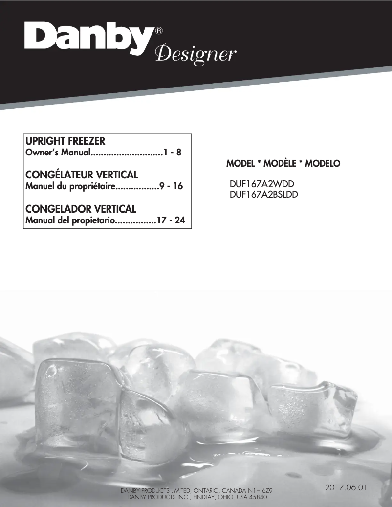 Imagen de la primera página del manual del dispositivo DUF167A2BSLDD