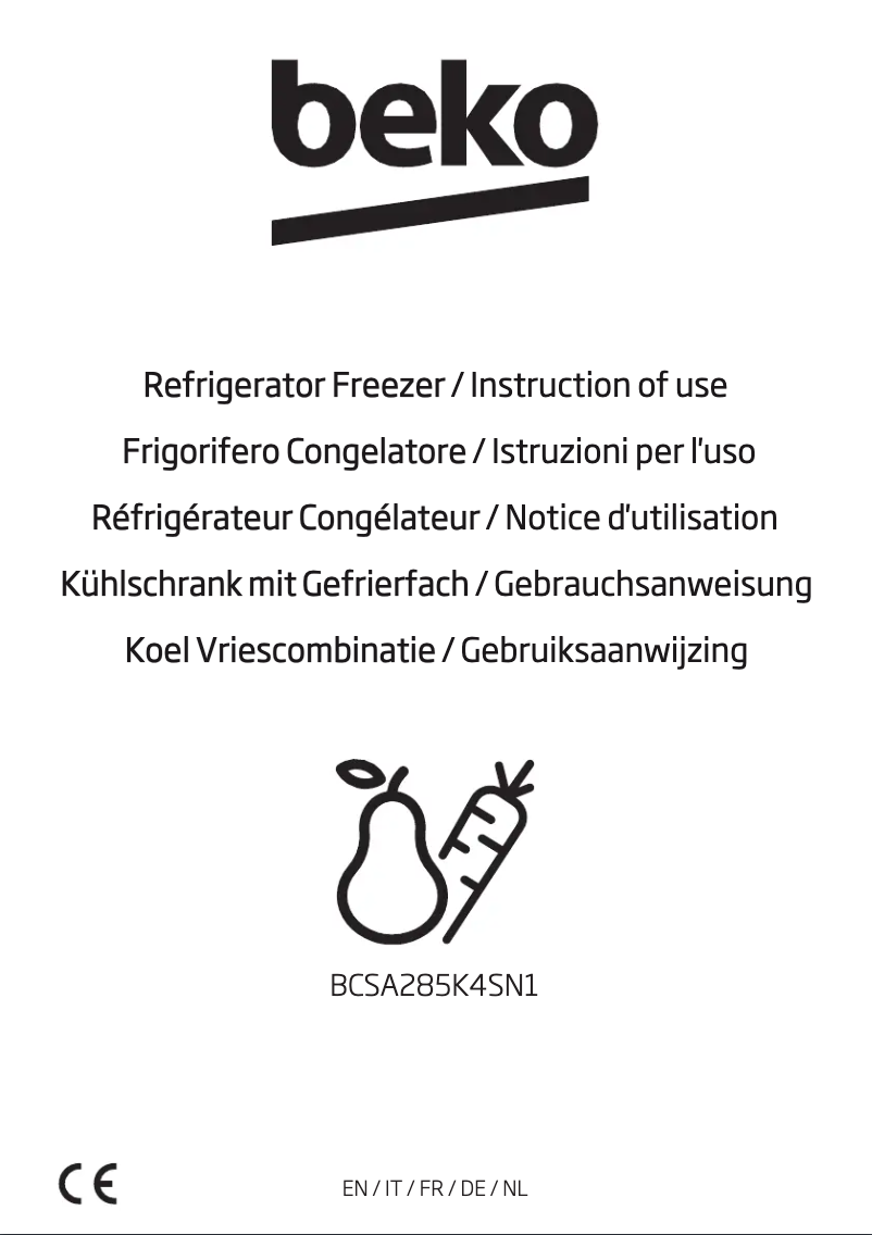 Imagen de la primera página del manual del dispositivo BCSA285K4SN1