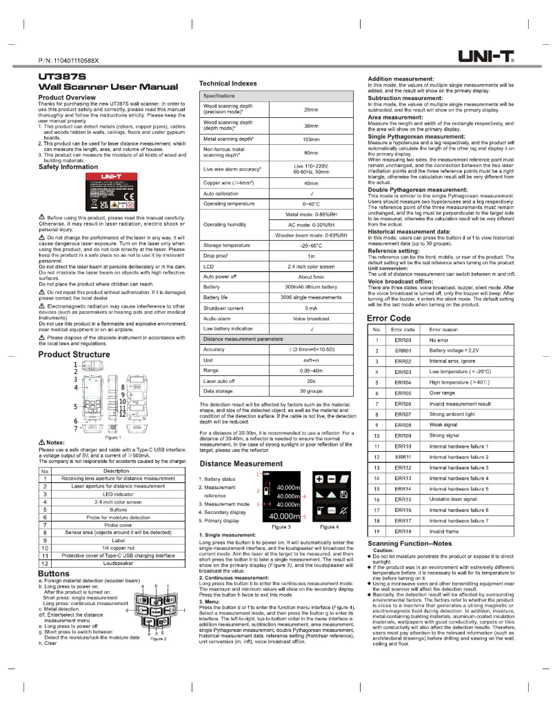 Página 1 del manual Manual de usuario Uni-T UT387S
