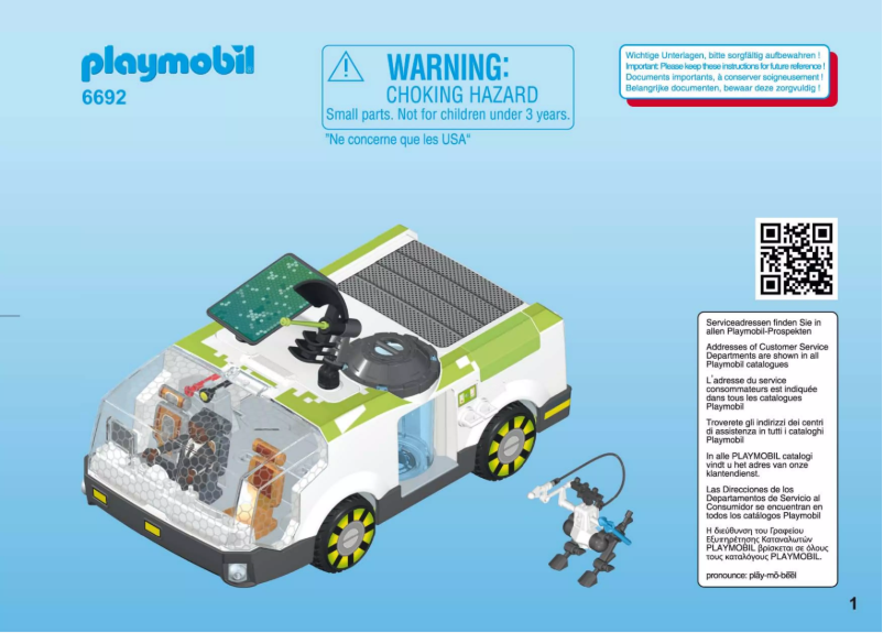 Página nº 1 - Manual de usuario Playmobil Super 4 Techno Chameleon with Gene 6692