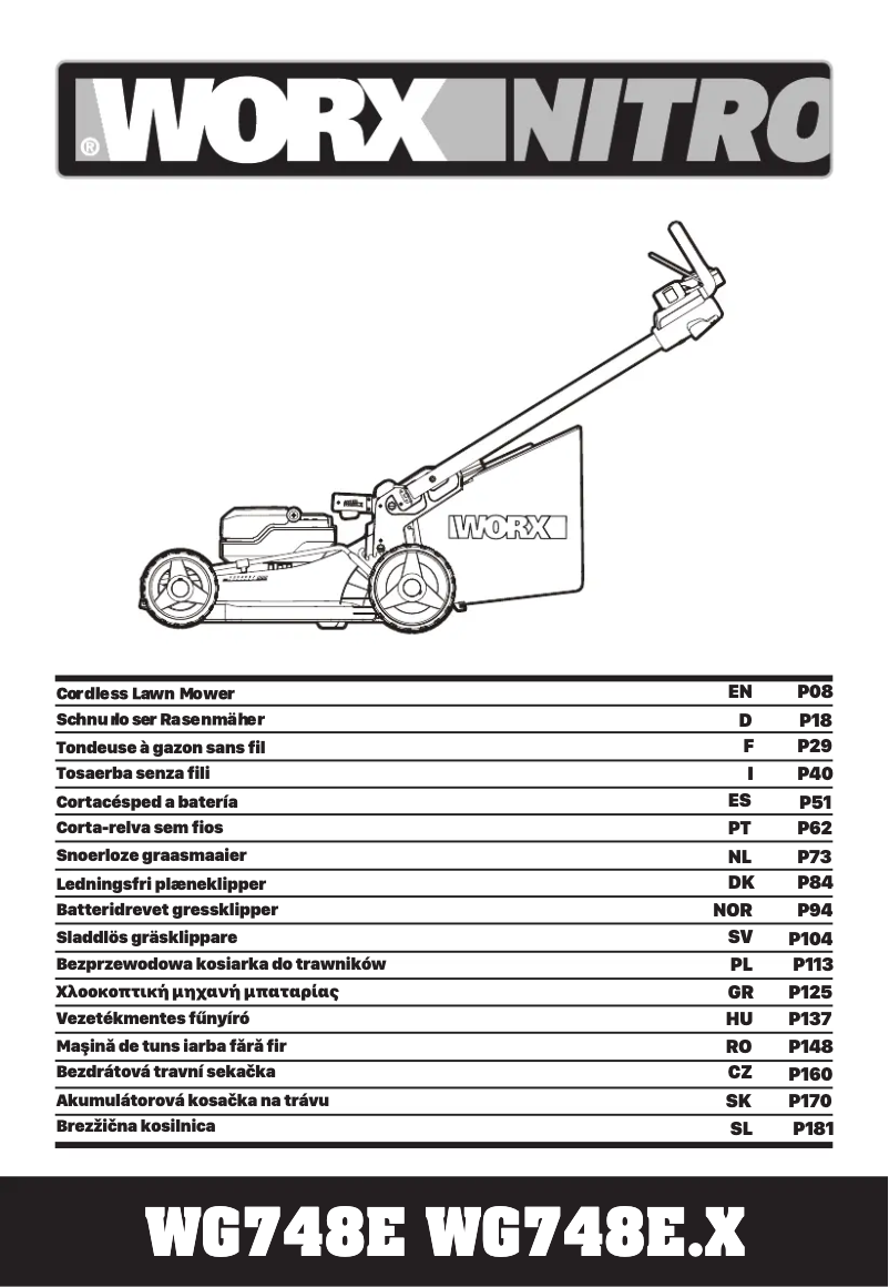Página 1 del manual Manual de usuario Worx WG748E