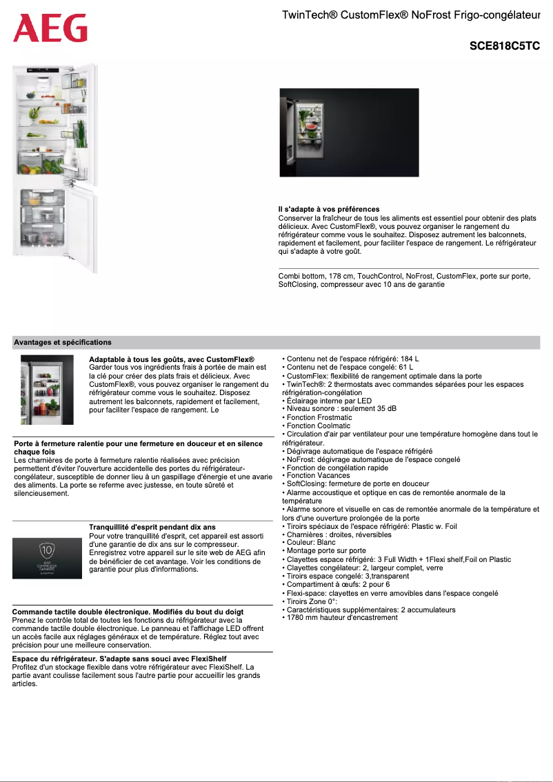 Imagen de la primera página del manual del dispositivo SCE818C5TC
