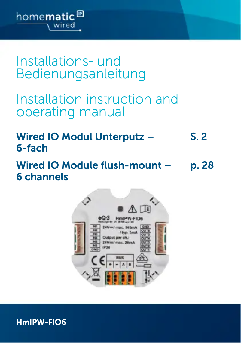 Imagen de la primera página del manual del dispositivo HMIPW-FIO6