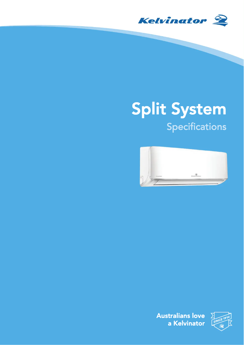 Página 1 del manual Ficha técnica Kelvinator KSD90HRH