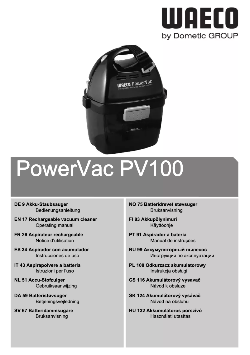 Página nº 1 - Manual de usuario Waeco PowerVac PV100