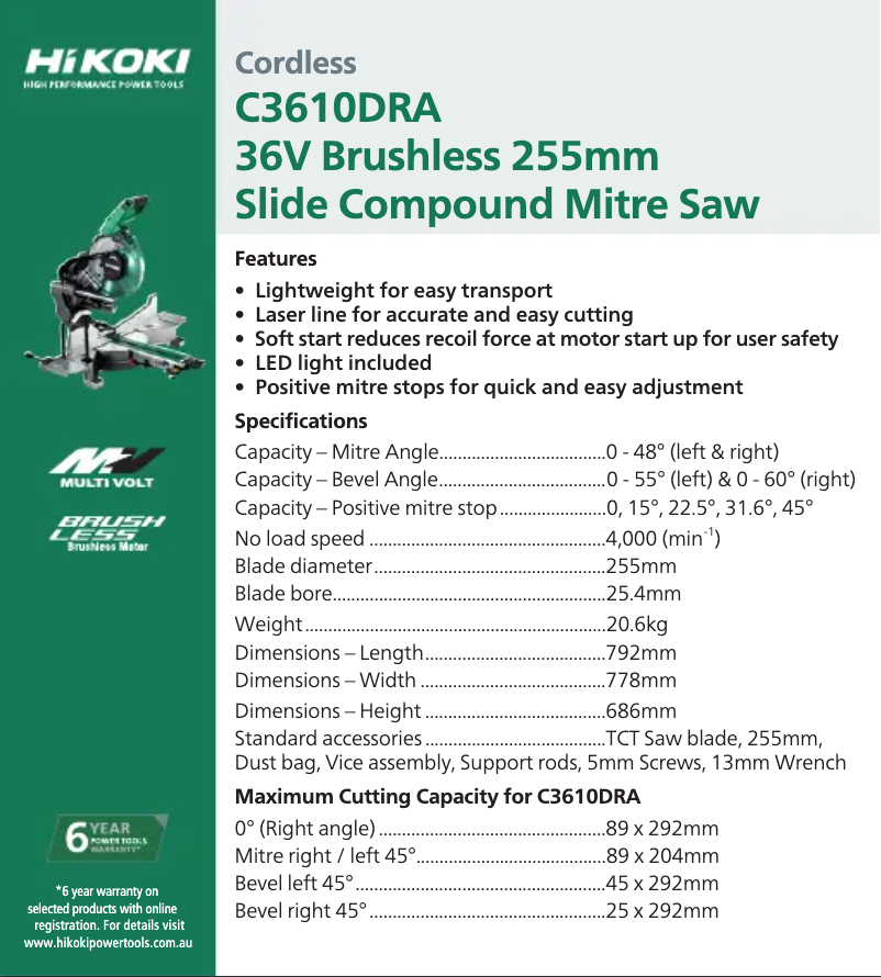 Imagen de la primera página del manual del dispositivo C3610DRA