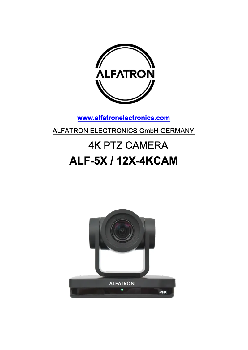 Página nº 1 - Manual de usuario Alfatron ALF-12X-4KCAM