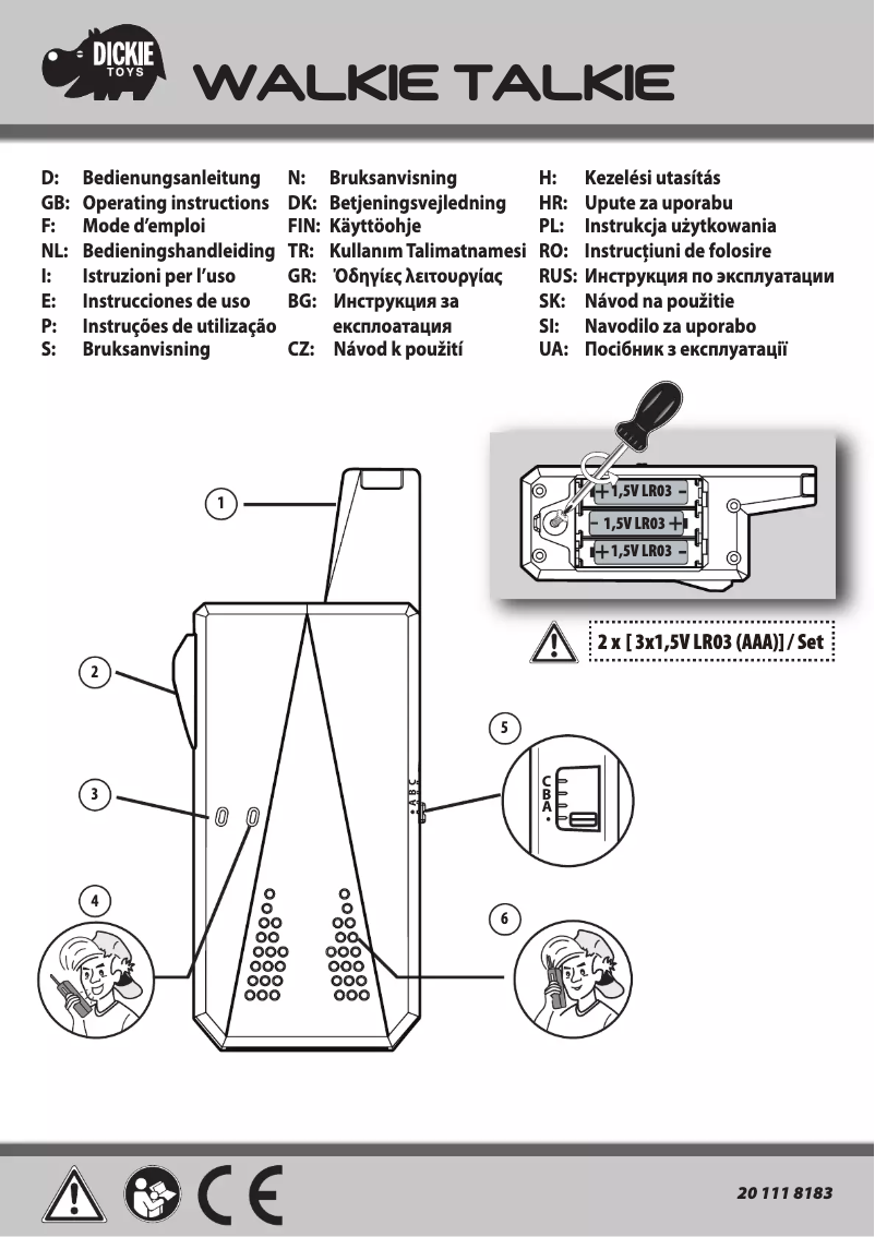 Imagen de la primera página del manual del dispositivo Long Distance