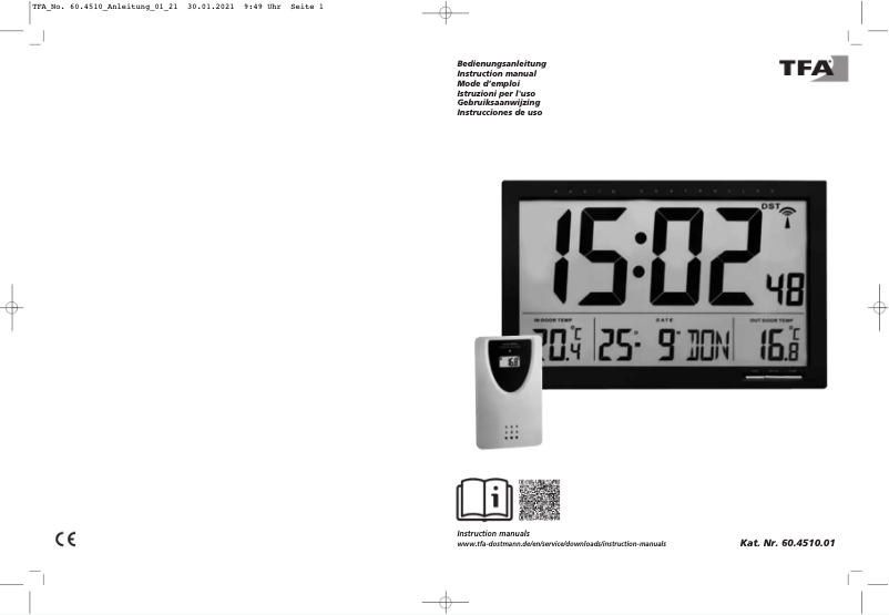 Página nº 1 - Manual de usuario TFA 60.4510.01