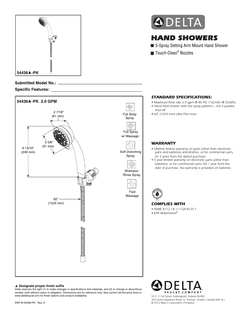 Imagen de la primera página del manual del dispositivo 54436-PK