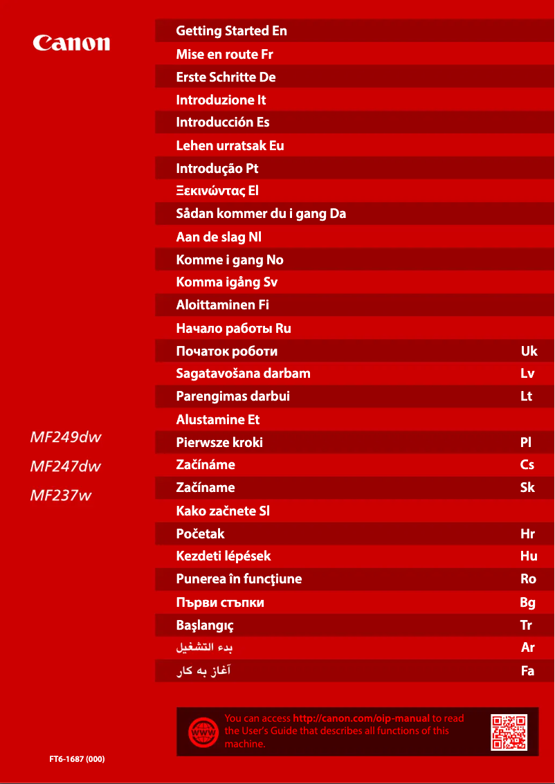 Página 1 del manual Manual de usuario Canon i-Sensys MF237W