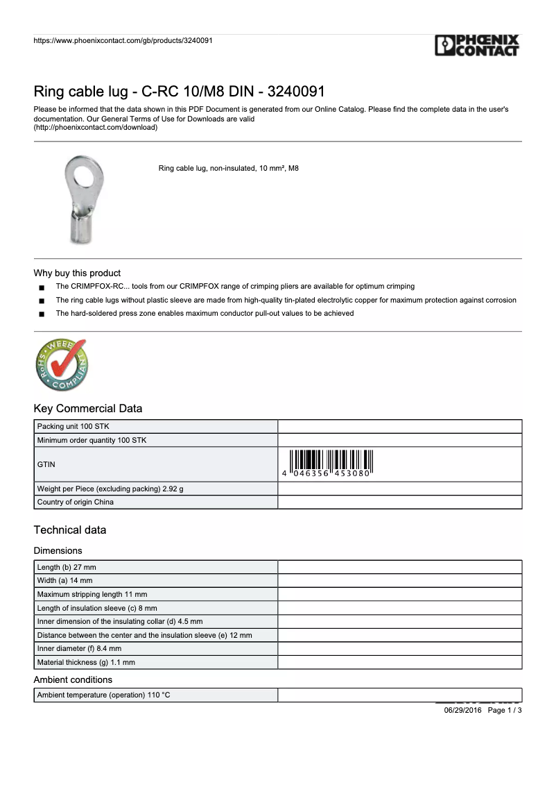 Página nº 1 - Manual de usuario Phoenix 3240091