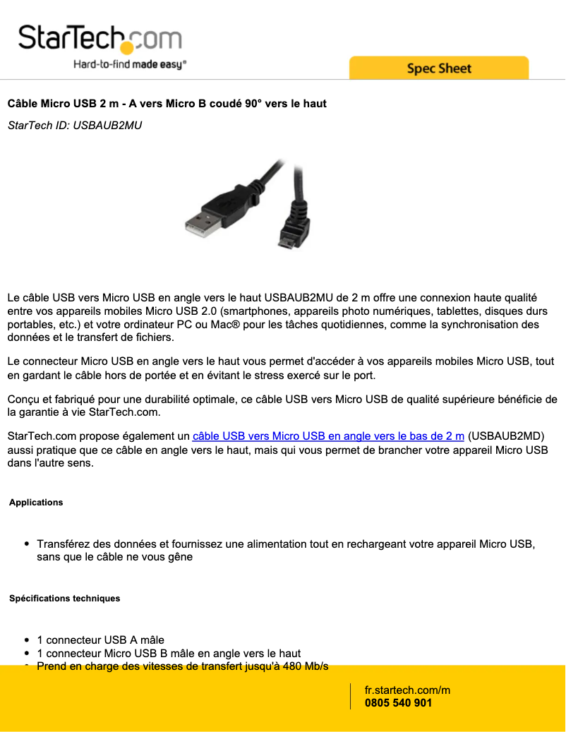 Imagen de la primera página del manual del dispositivo USBAUB2MU