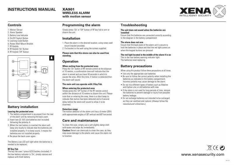 Página 1 del manual Manual de usuario Xena XA901
