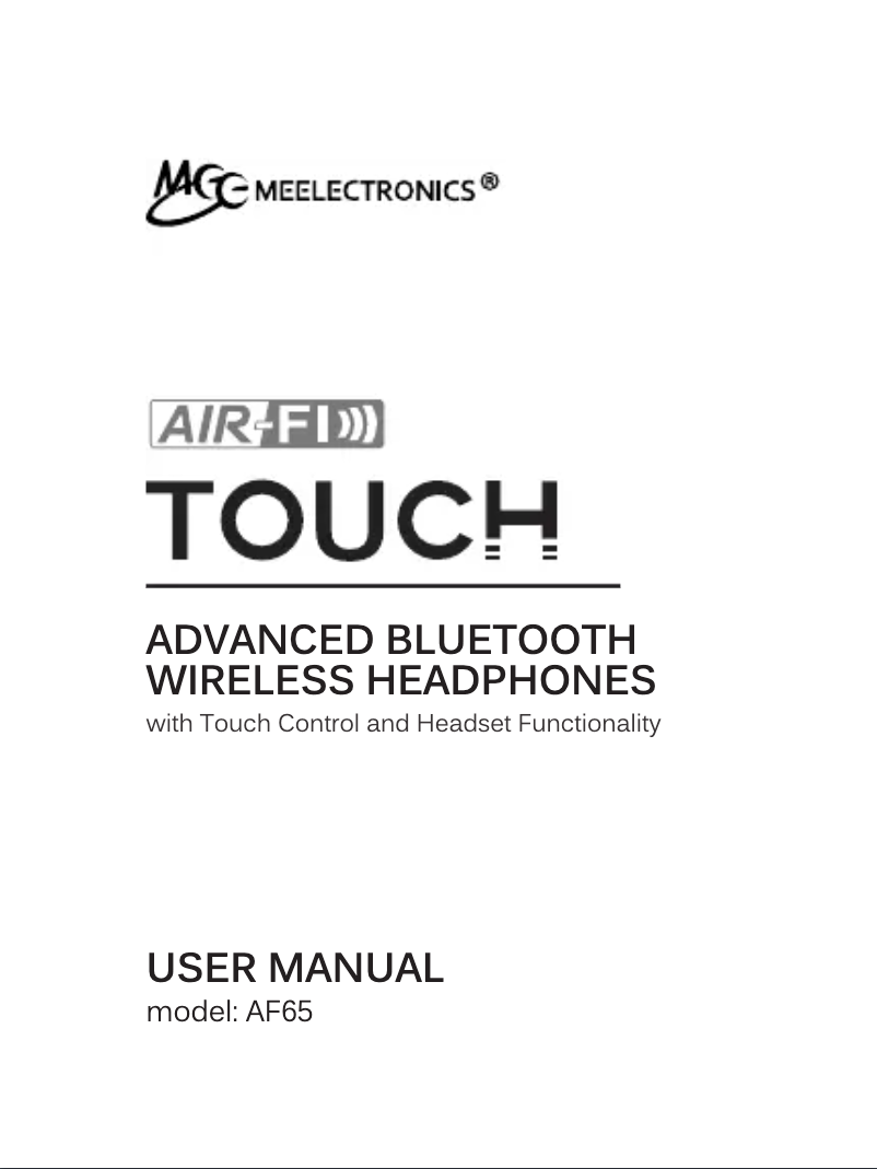 Página 1 del manual Manual de usuario MEE audio Touch AF65
