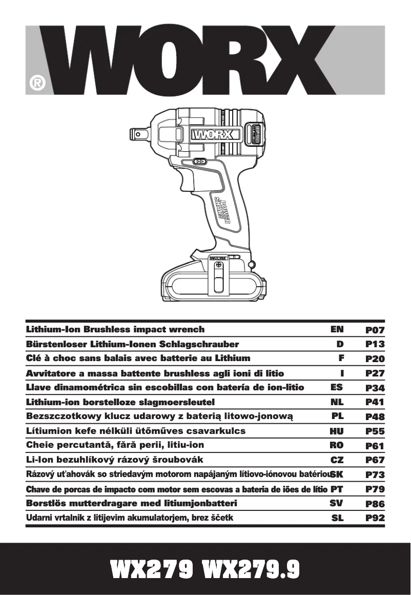 Página 1 del manual Manual de usuario Worx WX279.9