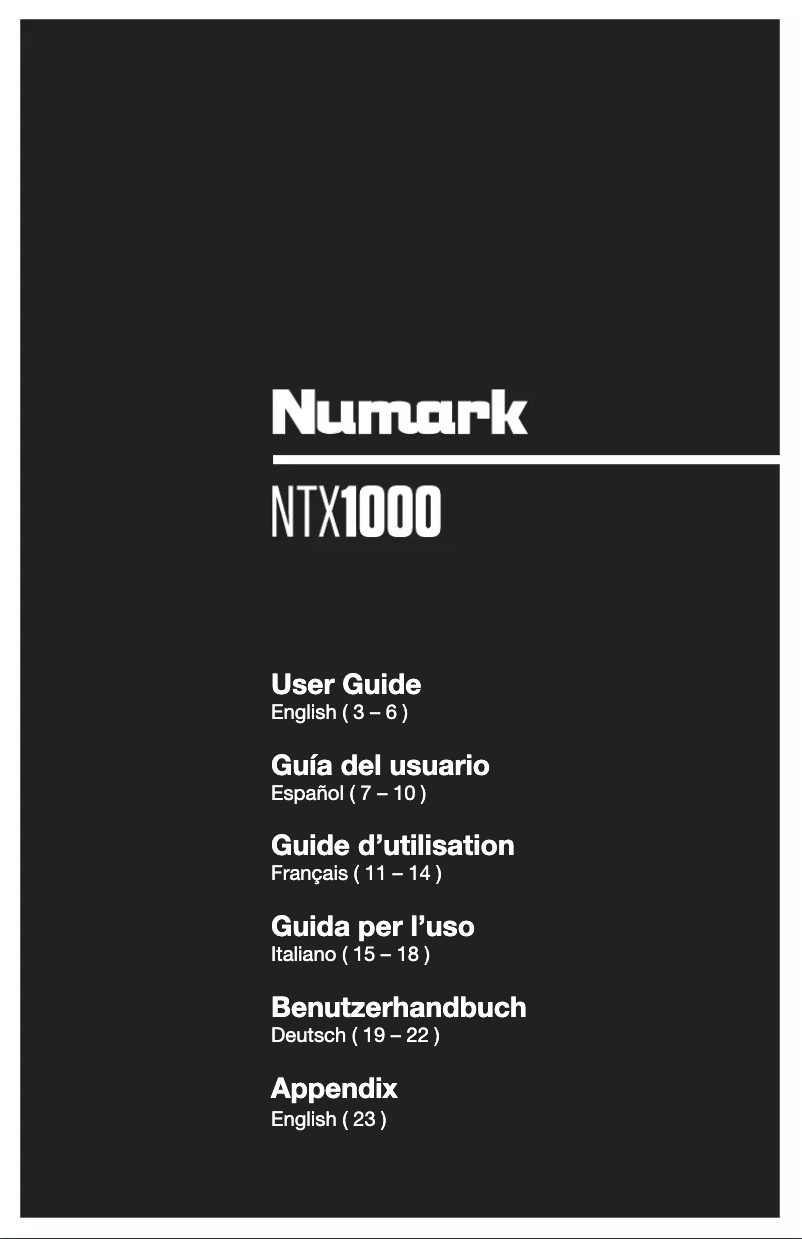 Imagen de la primera página del manual del dispositivo NXT1000