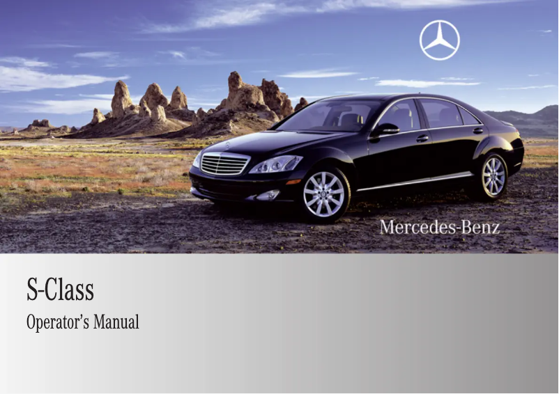 Imagen de la primera página del manual del dispositivo S-Class (2009)