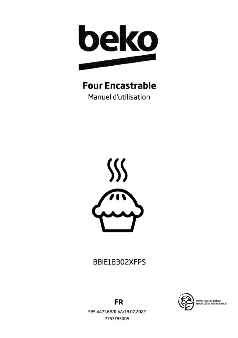 Página 1 del manual Manual de usuario Beko BBIE18302XFPS