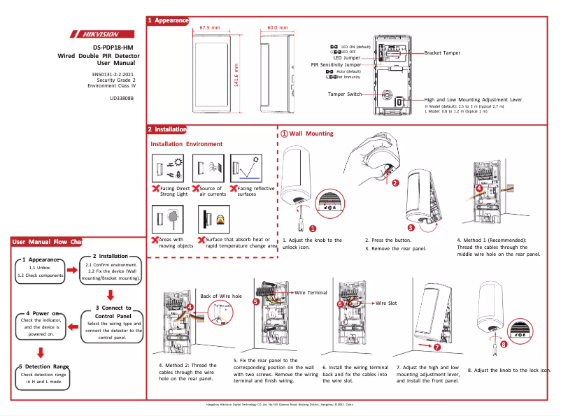 Imagen de la primera página del manual del dispositivo DS-PDP18-HM
