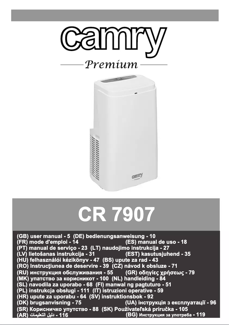 Página 1 del manual Manual de usuario Camry CR 7907