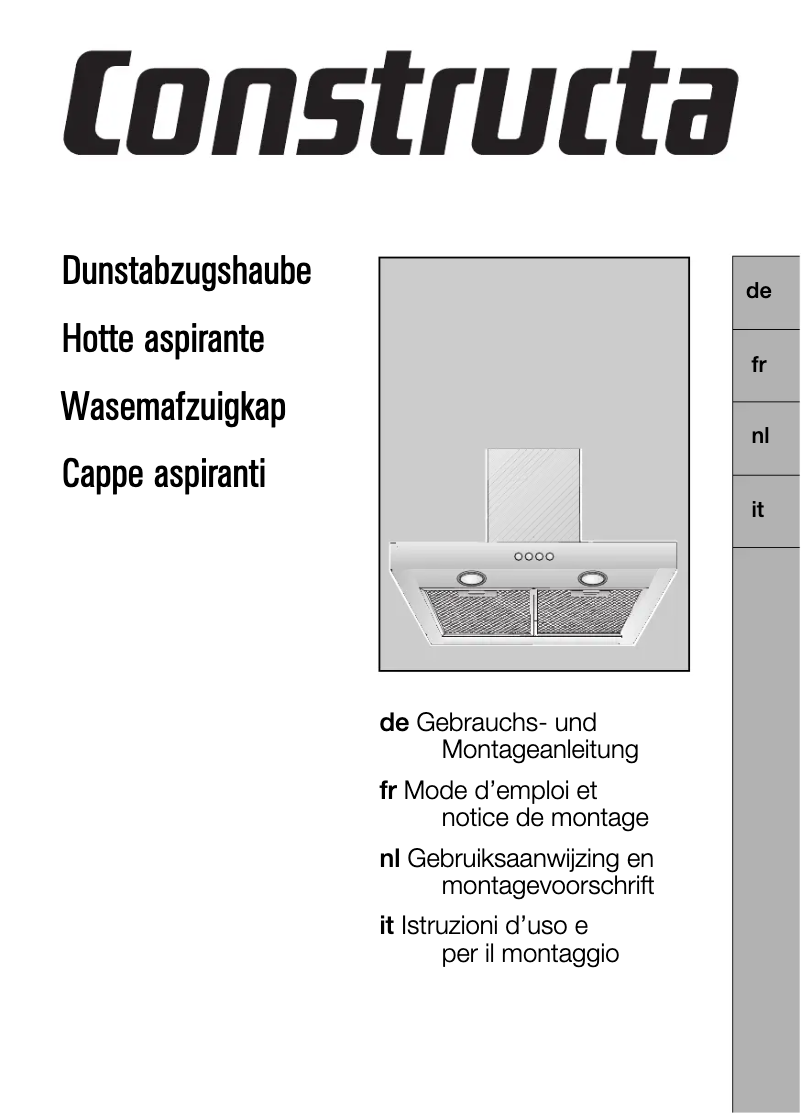 Página 1 del manual Manual de usuario Constructa CD69750