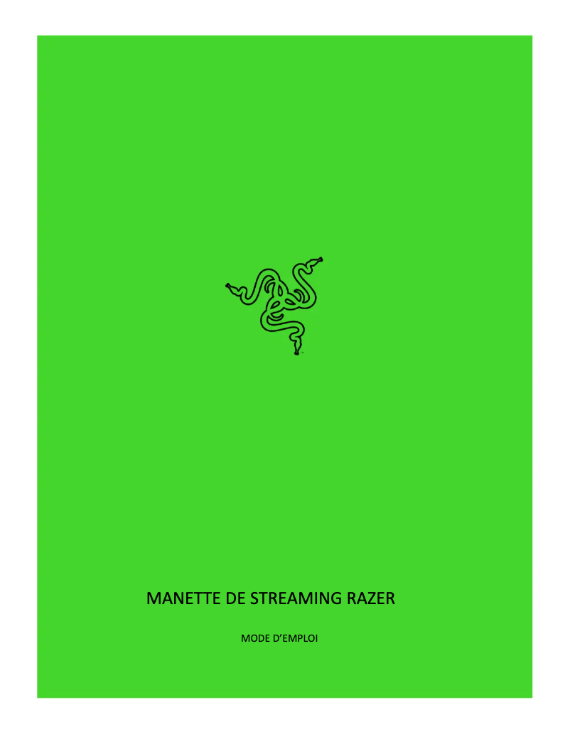 Página 1 del manual Manual de usuario Razer Stream Controller