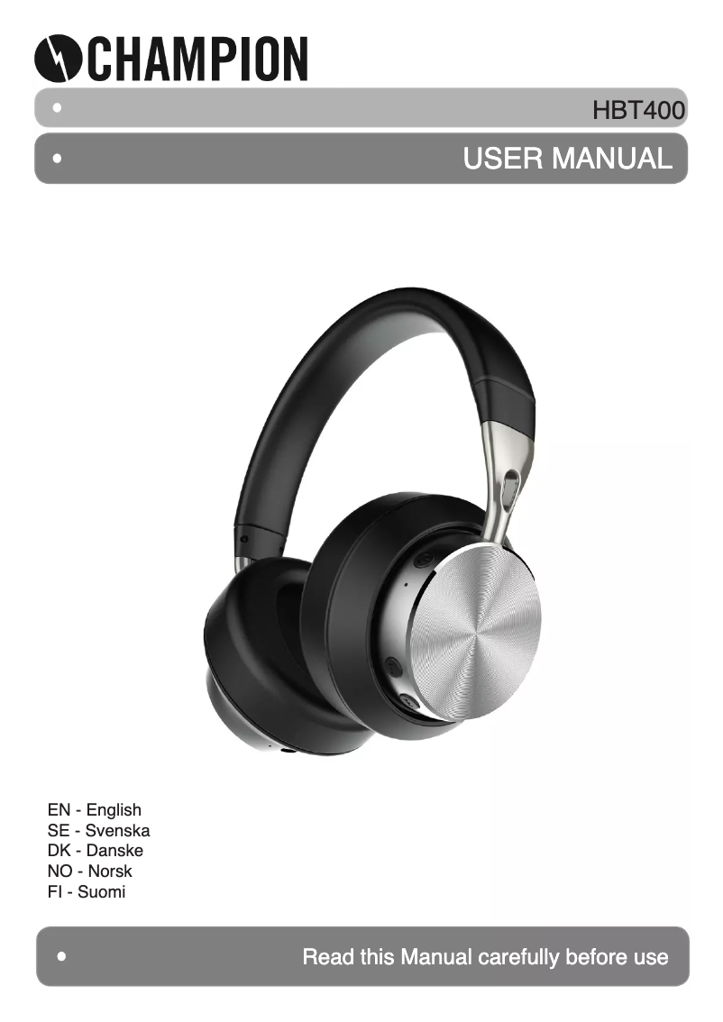 Imagen de la primera página del manual del dispositivo HBT400