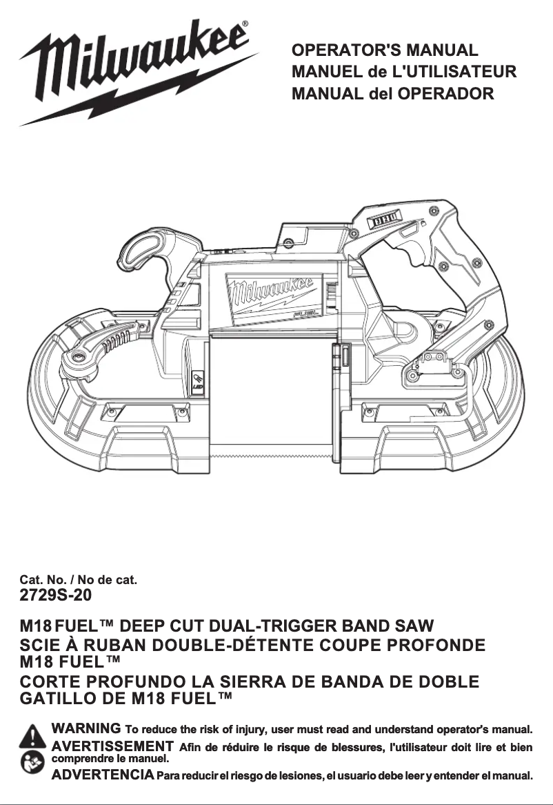 Página 1 del manual Manual de usuario Milwaukee M18 Fuel 2729S-22