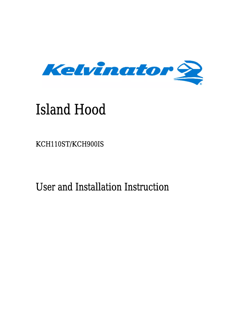 Imagen de la primera página del manual del dispositivo KCH110ST