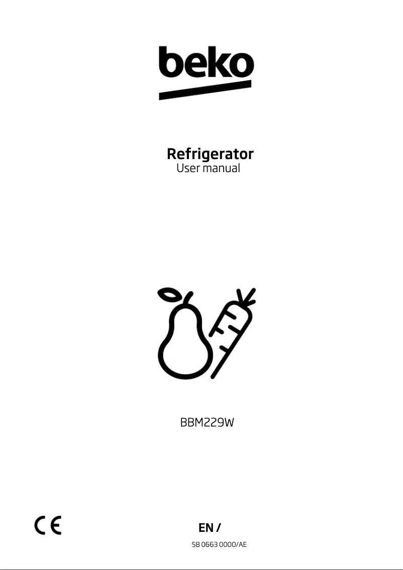 Página 1 del manual Manual de usuario Beko BBM229W