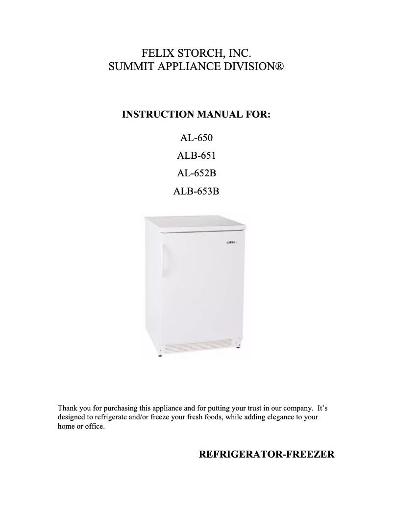 Imagen de la primera página del manual del dispositivo AL-652B