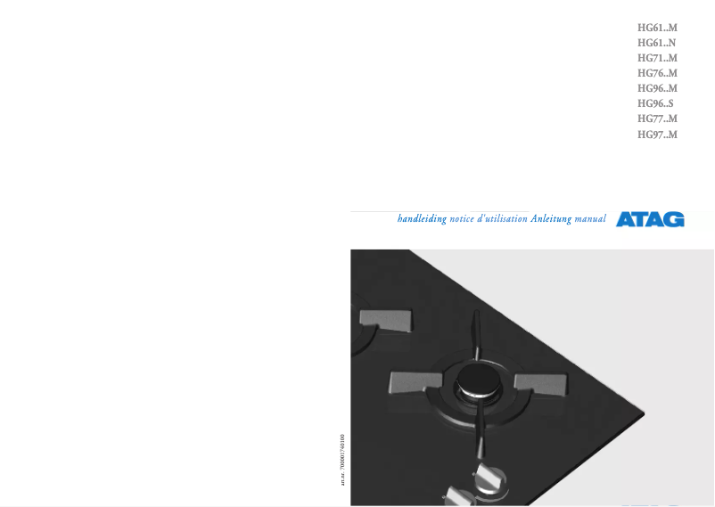 Página 1 del manual Manual de usuario Atag HG9611SX