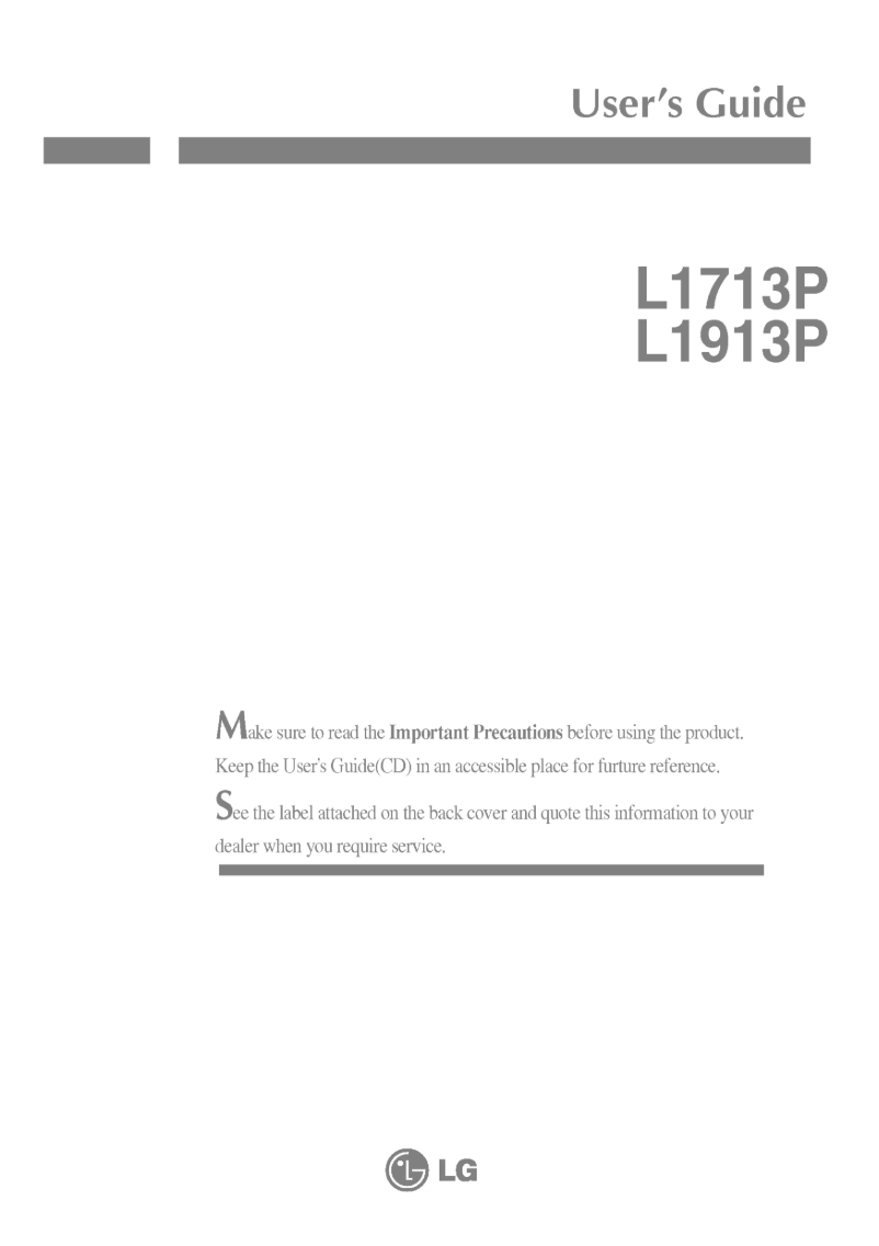 Página nº 1 - Manual de usuario LG L1713P