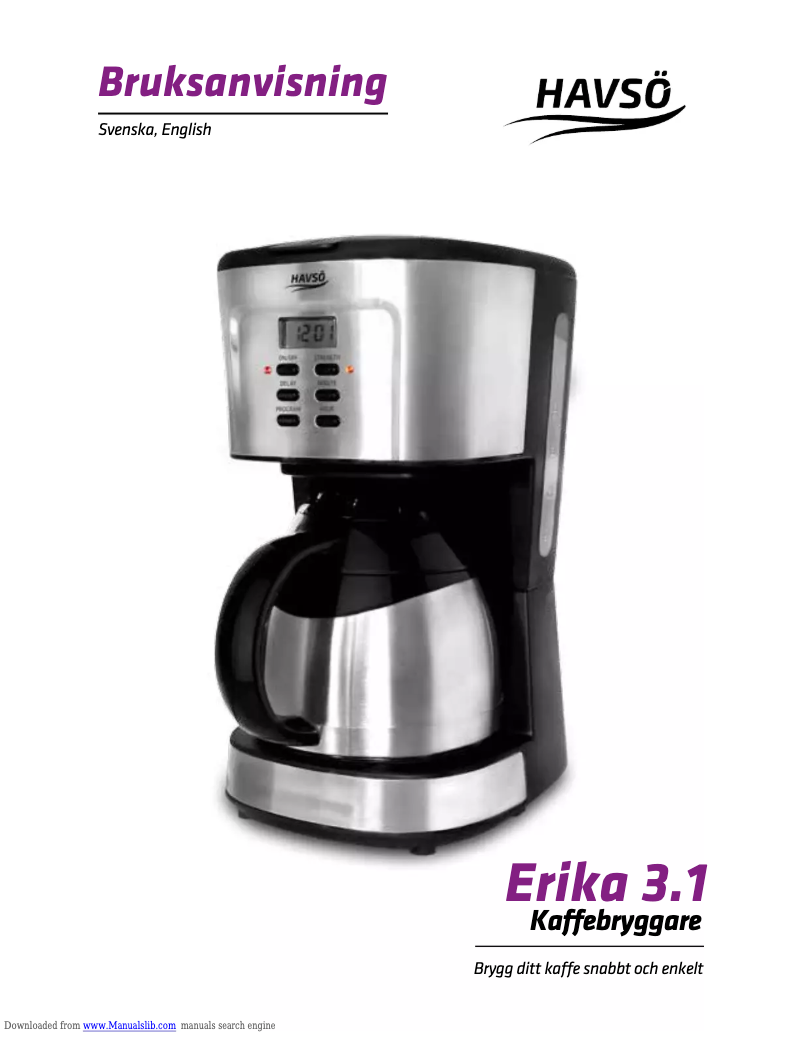 Imagen de la primera página del manual del dispositivo Erika 3.1